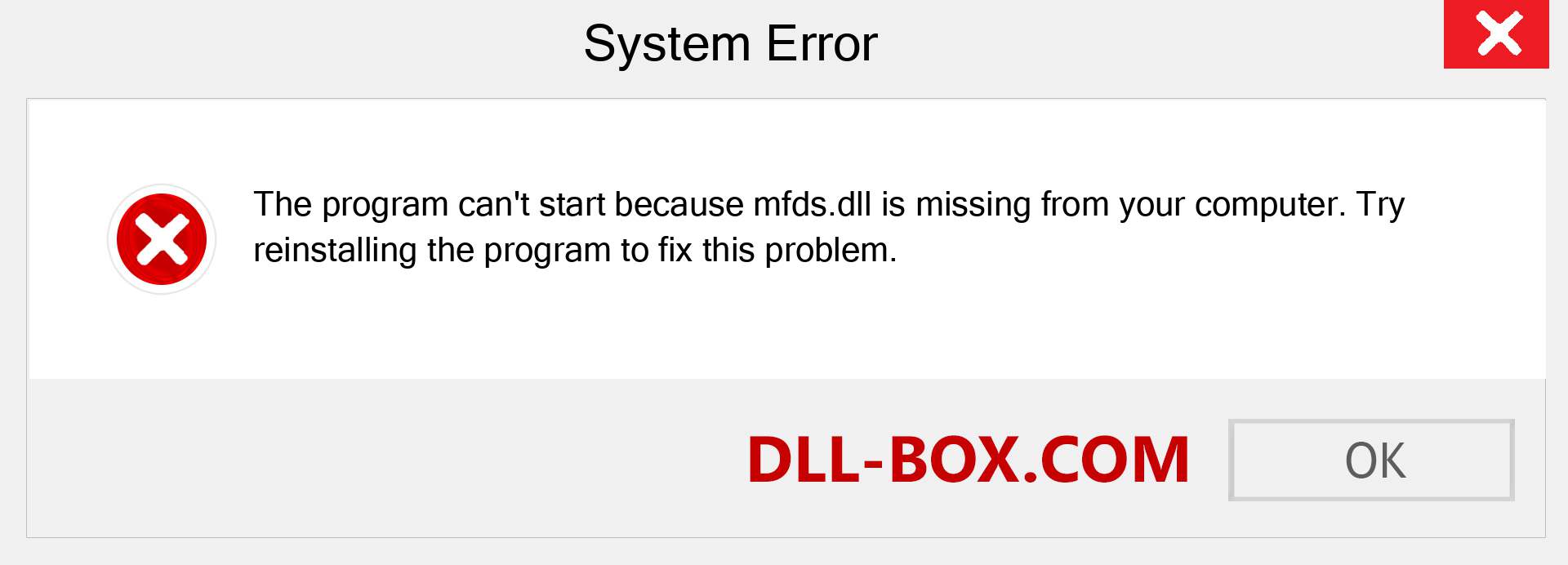  mfds.dll file is missing?. Download for Windows 7, 8, 10 - Fix  mfds dll Missing Error on Windows, photos, images